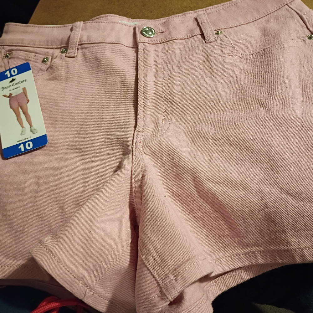Juicy Couture Pale Pink Denim Cutoff Shorts